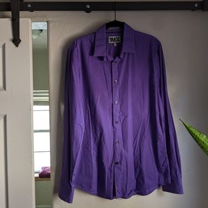 Men's Express 1MX Button Up Shirt Mediums Purple